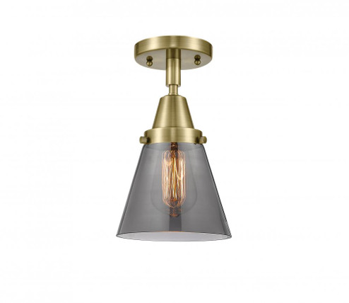 Cone - 1 Light - 6 inch - Antique Brass - Semi-Flush Mount (3442|447-1C-AB-G63-LED)