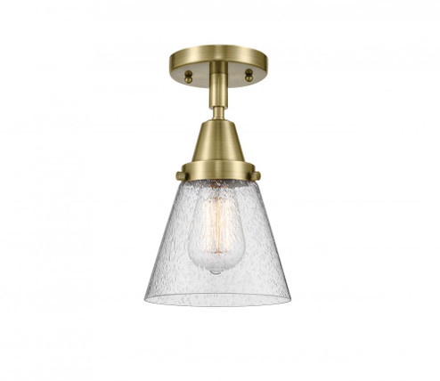 Cone - 1 Light - 6 inch - Antique Brass - Semi-Flush Mount (3442|447-1C-AB-G64)
