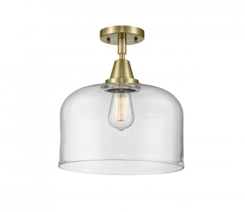 Bell - 1 Light - 12 inch - Antique Brass - Semi-Flush Mount (3442|447-1C-AB-G72-L-LED)