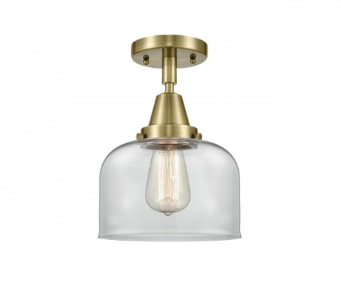 Bell - 1 Light - 8 inch - Antique Brass - Semi-Flush Mount (3442|447-1C-AB-G72-LED)