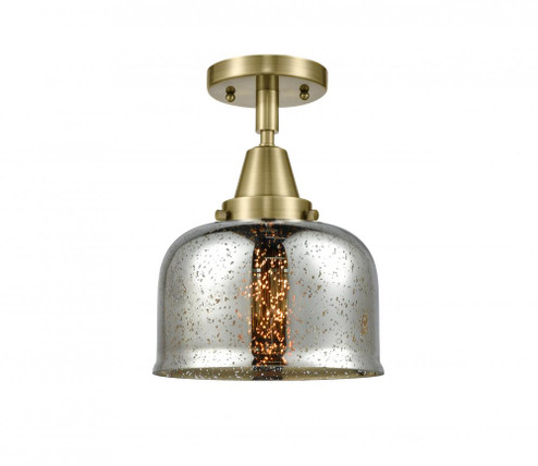 Bell - 1 Light - 8 inch - Antique Brass - Semi-Flush Mount (3442|447-1C-AB-G78)
