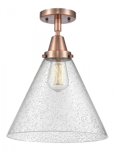 Cone - 1 Light - 12 inch - Antique Copper - Flush Mount (3442|447-1C-AC-G44-L-LED)