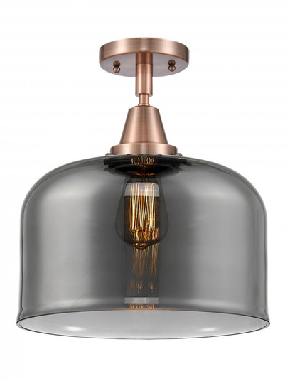 Bell - 1 Light - 12 inch - Antique Copper - Semi-Flush Mount (3442|447-1C-AC-G73-L-LED)