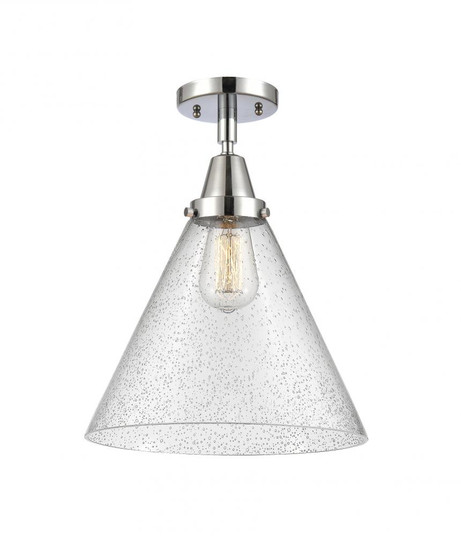 Cone - 1 Light - 12 inch - Polished Chrome - Semi-Flush Mount (3442|447-1C-PC-G44-L-LED)