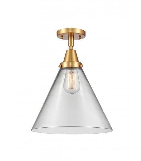 Cone - 1 Light - 12 inch - Satin Gold - Semi-Flush Mount (3442|447-1C-SG-G42-L-LED)