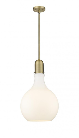 Amherst - 1 Light - 14 inch - Brushed Brass - Stem hung - Pendant (3442|492-1S-BB-G581-14-LED)