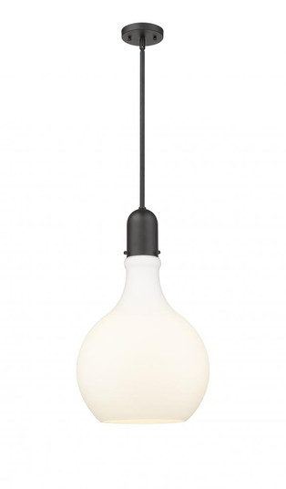 Amherst - 1 Light - 14 inch - Matte Black - Cord hung - Pendant (3442|492-1S-BK-G581-14-LED)