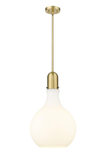 Amherst - 1 Light - 14 inch - Satin Gold - Cord hung - Pendant (3442|492-1S-SG-G581-14-LED)