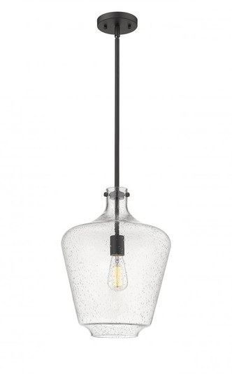 Norwalk - 1 Light - 12 inch - Matte Black - Stem hung - Mini Pendant (3442|493-1S-BK-G504-12-LED)
