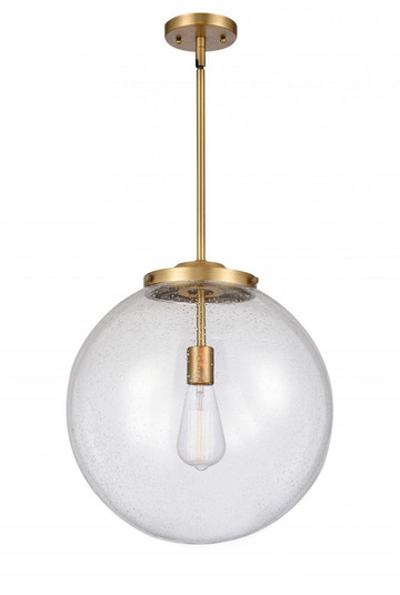 Beacon - 1 Light - 16 inch - Brushed Brass - Stem Hung - Pendant (3442|221-1S-BB-G204-16-LED)