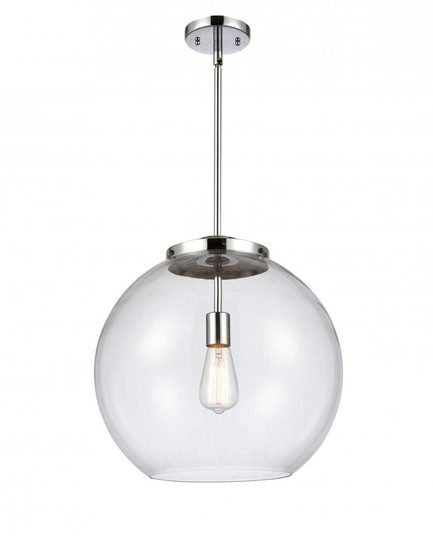 Athens - 1 Light - 16 inch - Polished Chrome - Stem Hung - Pendant (3442|221-1S-PC-G122-16)