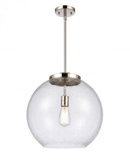 Athens - 1 Light - 16 inch - Polished Nickel - Stem Hung - Pendant (3442|221-1S-PN-G124-16-LED)