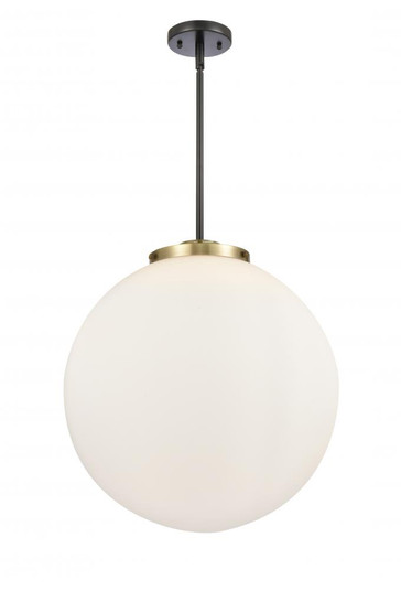 Beacon - 3 Light - 18 inch - Black Antique Brass - Stem hung - Pendant (3442|221-3S-BAB-G201-18-LED)