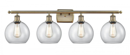 Athens - 4 Light - 38 inch - Antique Brass - Bath Vanity Light (3442|516-4W-AB-G122-8)