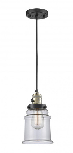 Canton - 1 Light - 6 inch - Black Antique Brass - Cord hung - Mini Pendant (3442|201CSW-BAB-G182)
