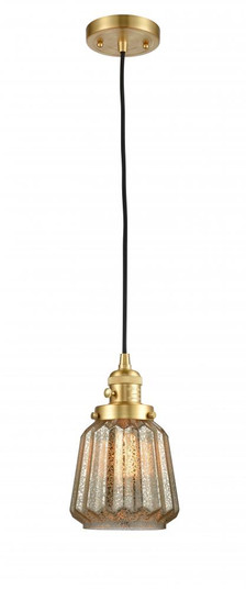 Chatham - 1 Light - 7 inch - Satin Gold - Cord hung - Mini Pendant (3442|201CSW-SG-G146-LED)