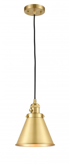 Appalachian - 1 Light - 8 inch - Satin Gold - Cord hung - Mini Pendant (3442|201CSW-SG-M13-SG-LED)