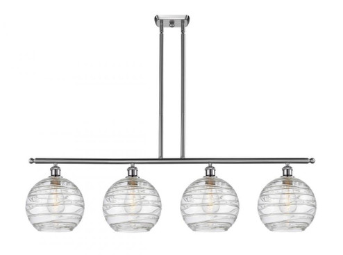 Athens Deco Swirl - 4 Light - 48 inch - Brushed Satin Nickel - Cord hung - Island Light (3442|516-4I-SN-G1213-10)