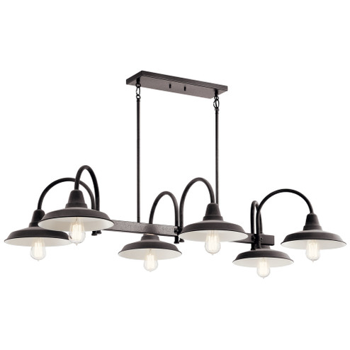 Marrus™ 6 Light Linear Chandelier Weathered Zinc and Anvil Iron (10687|52408WZC)