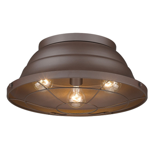 Golden Lighting Bartlett 3-light Outdoor Ceiling in Textured Bronze (36|7316-OFM TBZ)