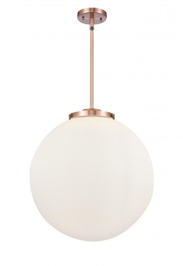 Beacon - 3 Light - 18 inch - Antique Copper - Stem hung - Pendant (3442|221-3S-AC-G201-18-LED)