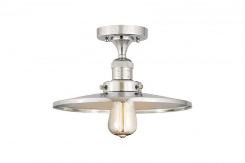 Railroad - 1 Light - 12 inch - Polished Chrome - Semi-Flush Mount (3442|517-1CH-PC-MFR-PC-12)