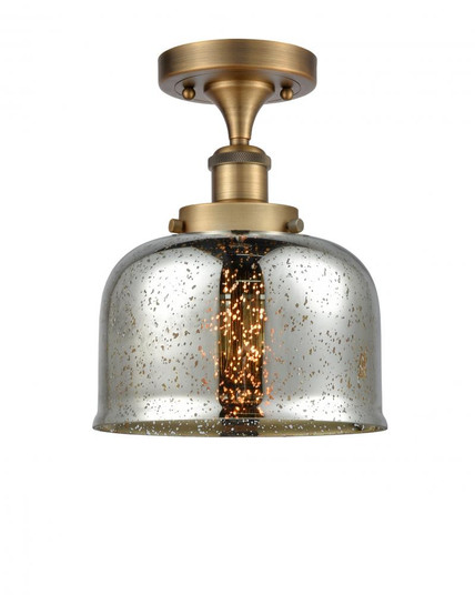 Bell - 1 Light - 8 inch - Brushed Brass - Semi-Flush Mount (3442|916-1C-BB-G78)
