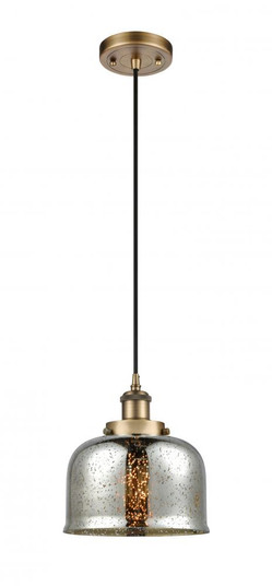 Bell - 1 Light - 8 inch - Brushed Brass - Cord hung - Mini Pendant (3442|916-1P-BB-G78)