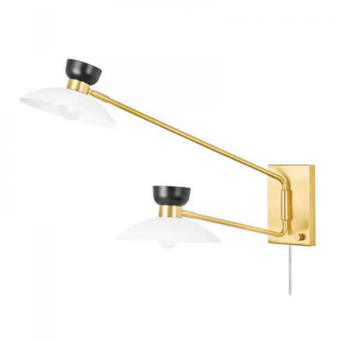Whitley Plug-In Sconce (6939|HL481202-AGB)