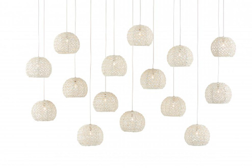 Piero White 15-Light Linear Multi-Drop Pendant (92|9000-0913)