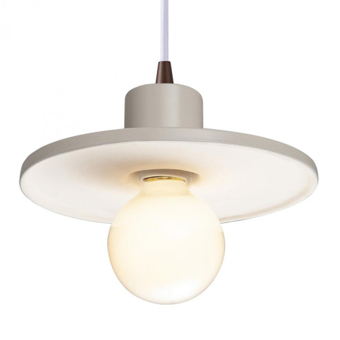 Saucer Pendant (254|CER-6325-MAT-DBRZ-WTCD)