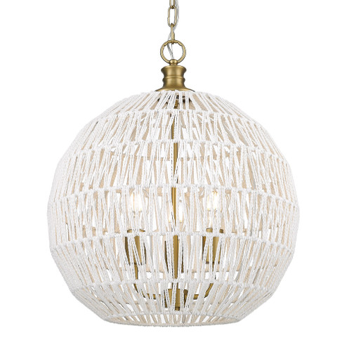 Golden Lighting Florence 3-light Pendant in Brushed Champagne Brass (36|6933-3P BCB-WR)