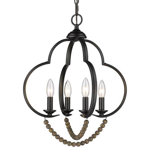 4 Light Pendant (36|8320-4P BLK-EWB)