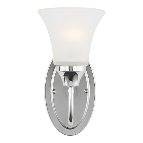 Holman traditional 1-light LED indoor dimmable bath vanity wall sconce in chrome silver finish with (38|41806EN3-05)
