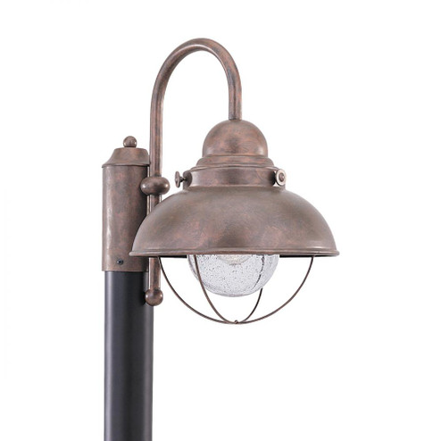 Sebring transitional 1-light LED outdoor exterior post lantern in weathered copper finish with clear (38|8269EN3-44)