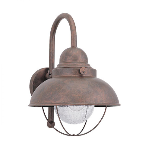 Sebring transitional 1-light LED outdoor exterior large wall lantern sconce in weathered copper fini (38|8871EN3-44)