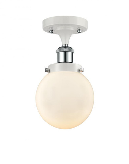 Beacon - 1 Light - 6 inch - White Polished Chrome - Semi-Flush Mount (3442|916-1C-WPC-G201-6)