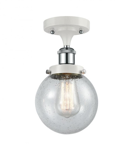 Beacon - 1 Light - 6 inch - White Polished Chrome - Semi-Flush Mount (3442|916-1C-WPC-G204-6)