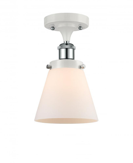 Cone - 1 Light - 6 inch - White Polished Chrome - Semi-Flush Mount (3442|916-1C-WPC-G61)