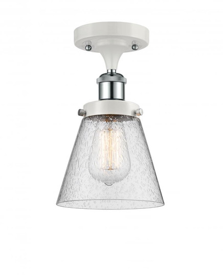 Cone - 1 Light - 6 inch - White Polished Chrome - Semi-Flush Mount (3442|916-1C-WPC-G64-LED)
