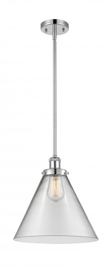 Cone - 1 Light - 12 inch - Polished Chrome - Mini Pendant (3442|916-1S-PC-G42-L-LED)