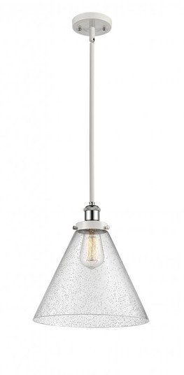 Cone - 1 Light - 12 inch - White Polished Chrome - Mini Pendant (3442|916-1S-WPC-G44-L-LED)