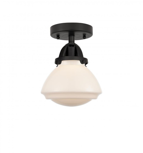 Olean - 1 Light - 7 inch - Matte Black - Semi-Flush Mount (3442|288-1C-BK-G321-LED)