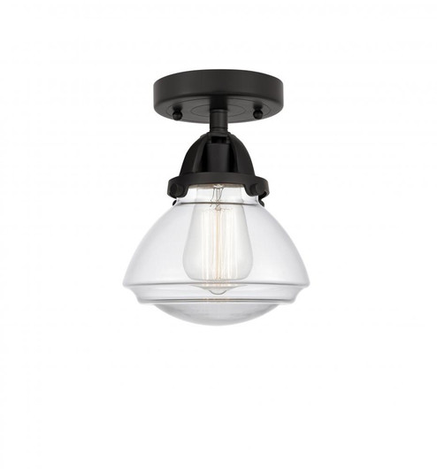 Olean - 1 Light - 7 inch - Matte Black - Semi-Flush Mount (3442|288-1C-BK-G322)