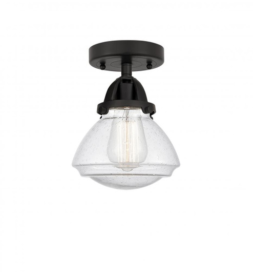 Olean - 1 Light - 7 inch - Matte Black - Semi-Flush Mount (3442|288-1C-BK-G324-LED)