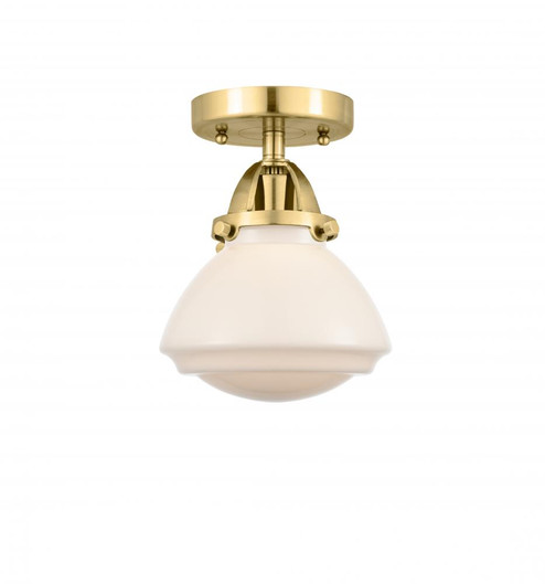 Olean - 1 Light - 7 inch - Satin Gold - Semi-Flush Mount (3442|288-1C-SG-G321)