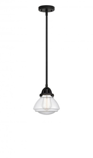 Olean - 1 Light - 7 inch - Matte Black - Stem hung - Mini Pendant (3442|288-1S-BK-G322-LED)