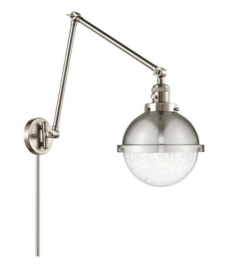 Hampden - 1 Light - 9 inch - Brushed Satin Nickel -Adjustable Swing Arm (3442|238-SN-HFS-84-SN)