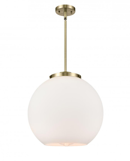 Athens - 1 Light - 16 inch - Antique Brass - Cord hung - Pendant (3442|221-1S-AB-G121-16)
