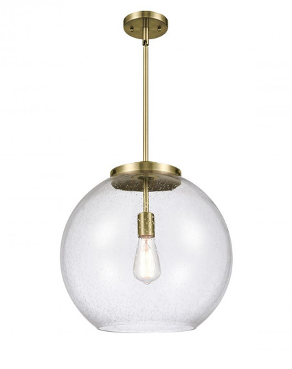Athens - 1 Light - 16 inch - Antique Brass - Cord hung - Pendant (3442|221-1S-AB-G124-16)
